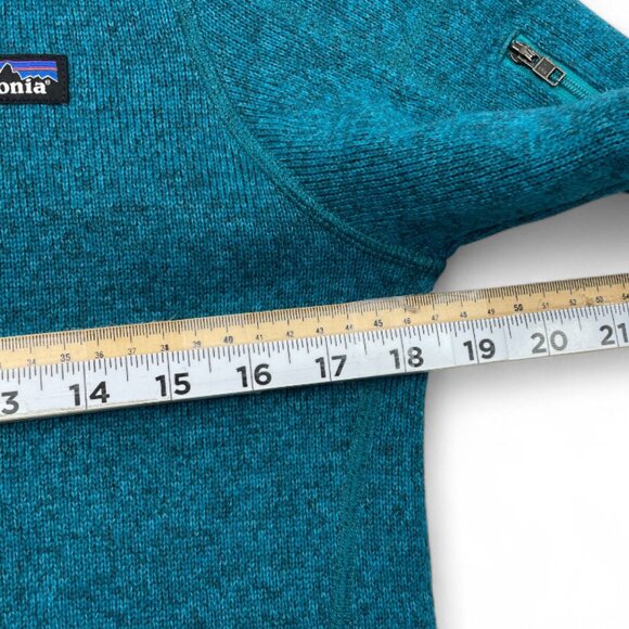 Patagonia Fleece Turquoise Zip Collar Pullover Sweater Jacket Women's Small - Picture 7 of 10